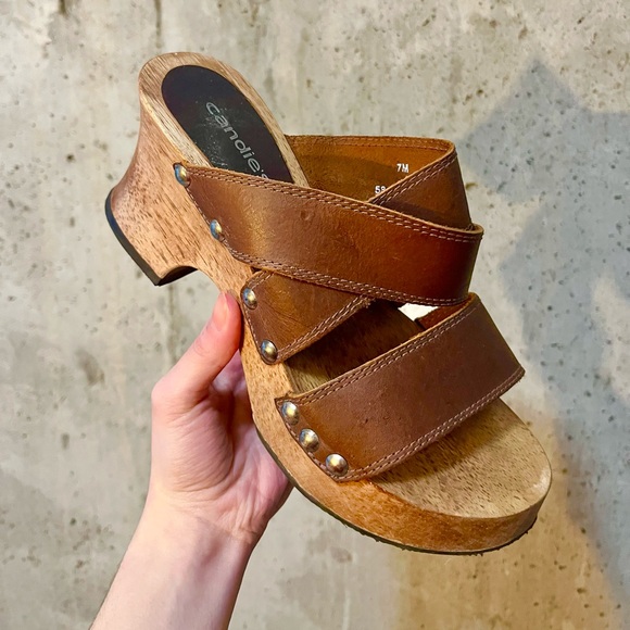 Vintage Candie’s chunky wooden heels - Picture 3 of 3